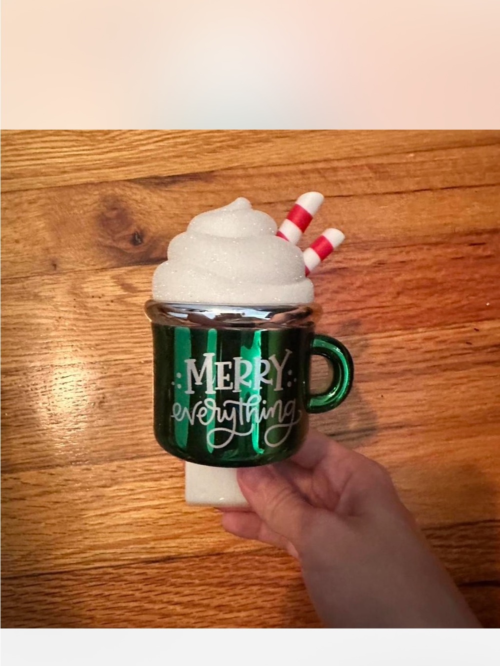 Bath and body works wallflower Merry Everything Green Holiday Mug plugin